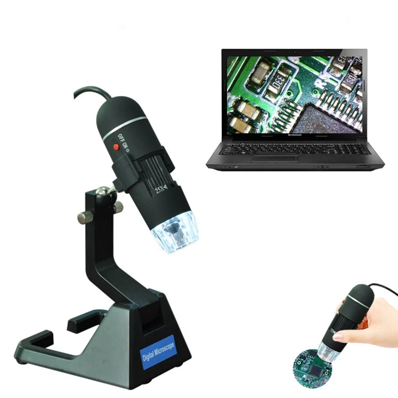 

2MP Digital Electronic Magnifier 25X-600X Zooming USB Electron Industrial Mobile Phone Repairing Microscope with Measuring