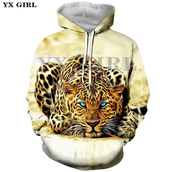 

YX Girl New Fashion 3d Animal Printed Hoodies Women Leopard Hoodie 3d Sweatshirt Autumn Winter Clothes Female Pullover Tops