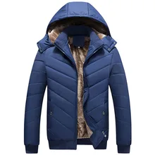 Winter Jacket Men Coat Cotton Hood Removable Parka Men Coat jacket Plus Size L-4XL