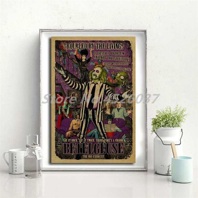 Beetlejuice кино обои HD настенные художественные Холст Плакаты печать картины