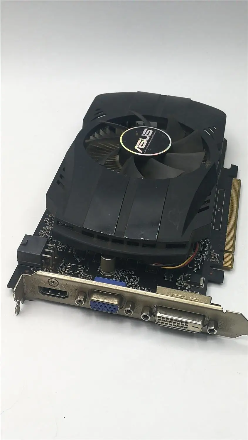 Б/у, оригинальная Видеокарта ASUS GTX 650 GPU 1 ГБ GDDR5 128 бит VGA карта для nVIDIA PC gaming прочнее, чем GT630, GT730