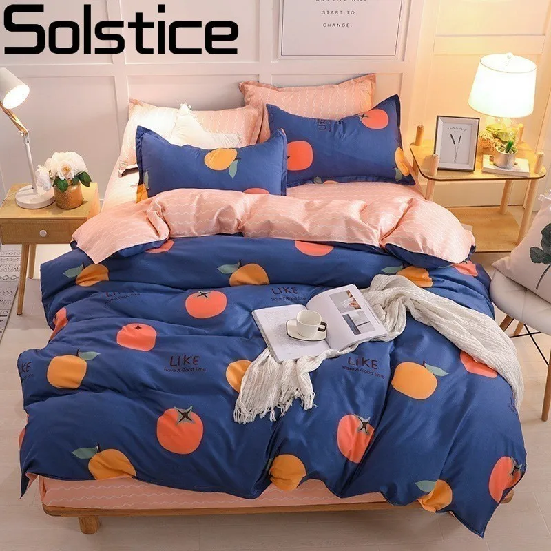 

Solstice Cartoon Tomato Style Princess Room Bedding Sets Duvet Cover Bed Flat Sheet PillowCase Set Bedlining Kit Queen King Size