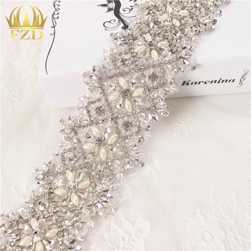 

Retail 1 Yard Hot Fix Iron On Crystal Sliver Bridal Beaded Rhinestone Applique Trim Garments Sew On Rhinestone Trim