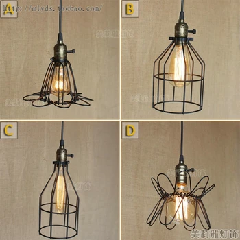 

Vintage Pendant Lights Industrial Loft American Retro Lamps creative Restaurant Dining Room Lamp Bar Counter E27 Holder
