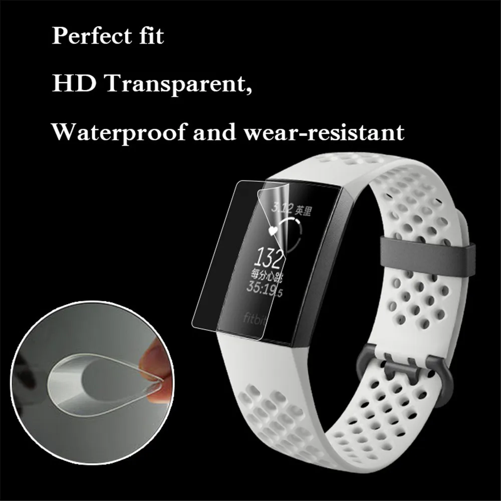 Smart-Accessories-9H-Anti-scratch-TPU-HD-Full-Cover-Screen-Protector-Film-For-Fitbit-Charge-3