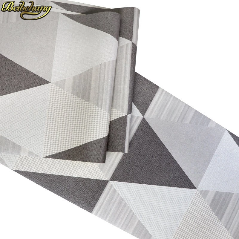 beibehang papel parede 3D Modern Luxury Wallpaper For Walls Modern Geometric triangle Vinyl wallpaper For Living Room wall paper