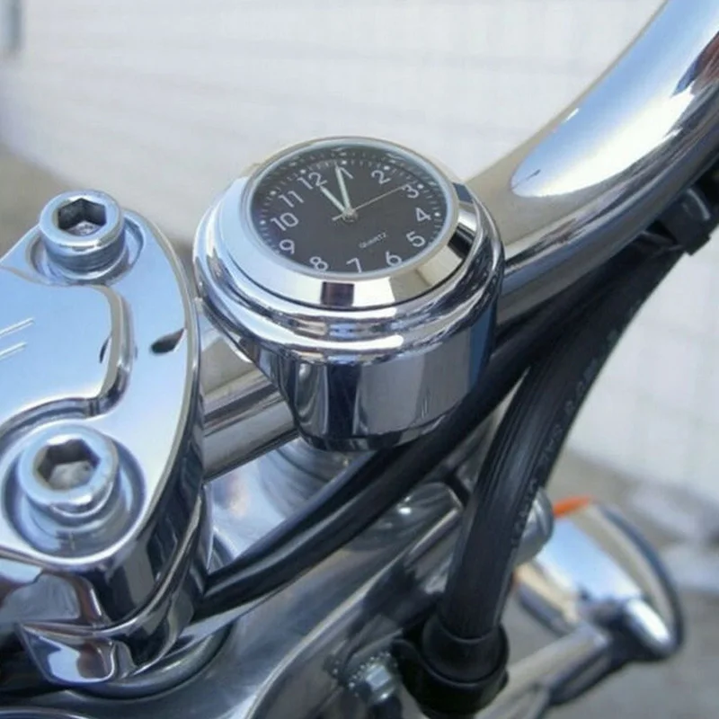

Zeepin Motorcycle Hand Clock Handlebar Watch Bike Hand Grip Bar Mount Dial Clock Watch Waterproof Universal