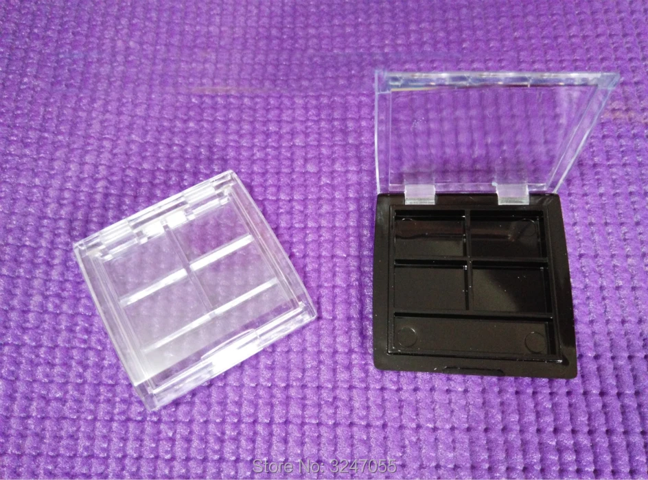 50pcs/lot Square Empty Eyeshadow Palettes,DIY Plastic Blusher Compacts