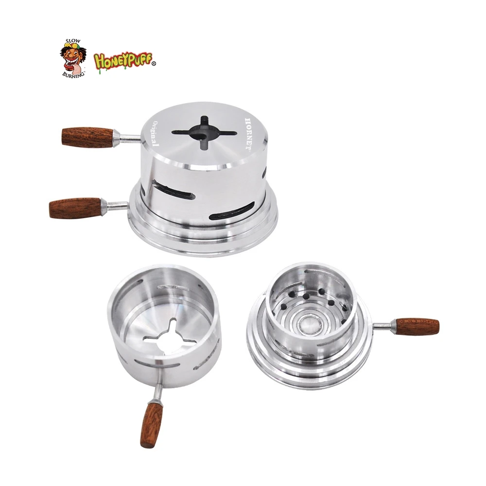 

"HORNET" Original Shisha Hookah Aluminum Charcoal Holder Narguile Heat Keeper Heat Management System Device Chicha Clay
