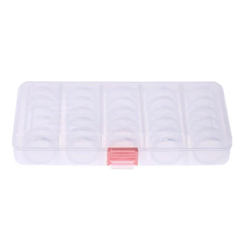 

CHFL 25 Pcs Transparent color Plastic Jewelry Bead Storage Container Jars Box Diamond Home Display Storage Bottles Box