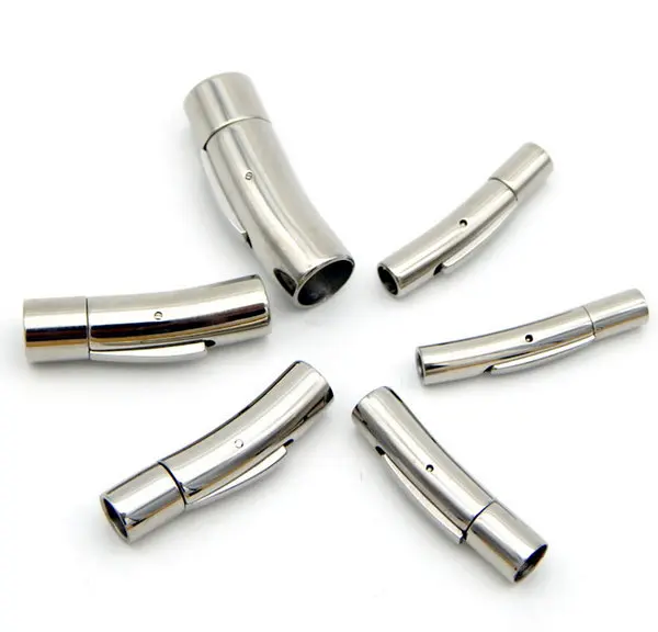 316L Stainless Steel Snap Clasp Connectors for Leather Cord