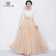 Женская фатиновая юбка Макси Длинная юбка лето Свадебная юбка-пачка для подружки невесты бальное платье размера плюс Faldas Saias Femininas Jupe