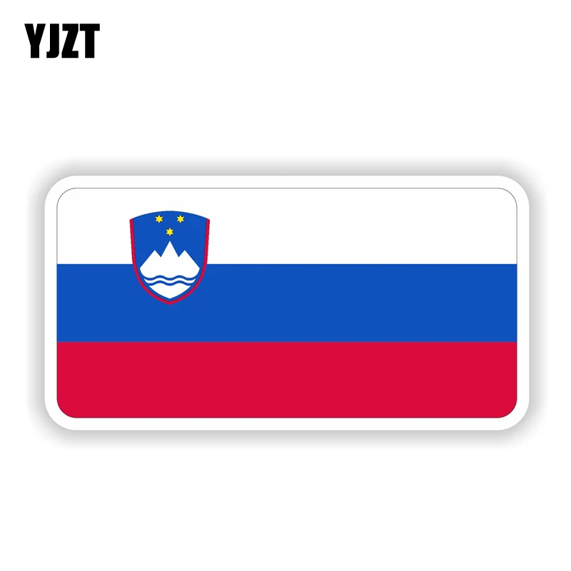 

YJZT 16CM*8CM Motorcycle Reflective Decal Slovenia Flag Creative Car Sticker 6-1809
