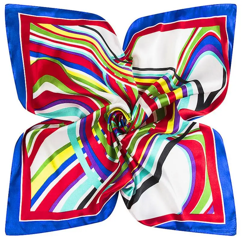 

60cm * 60cm 2017 new arrival High Quality spring Imitated Silk Scarves Shawl women Fashion professional Square Small Scarf