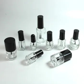 

1000pcs 5ml Transparent Glass Nail Polish Bottle Empty With A Lid Brush Empty Cosmetic Containers Nail Glass Bottles with Brush