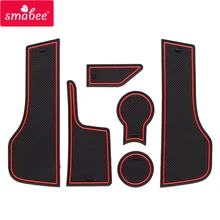 Smabee Porta slot pad Per LADA vesta Porta per Interni Pad/Tazza di tappetini antiscivolo 6 pcs rosso blu bianco nero di VESTA