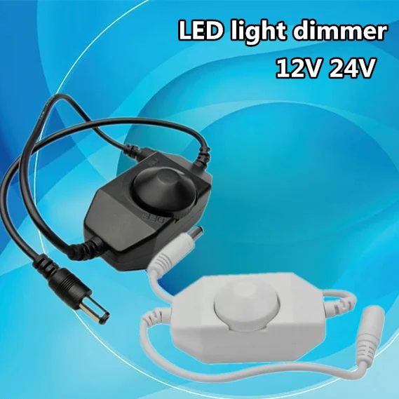 

NEW DC 12V 24V LED Dimmer Switch Brightness Adjust Controller for 3528 5050 5730 5630 Single Color Strip Light Black/White