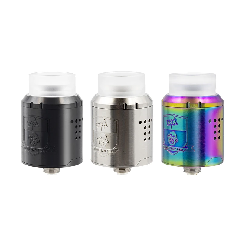 

Coil Father King Drop RDA Atomizer Tank 24mm Diameter with 810 Drip Tips For Vape Box Mod Electronic Cigarette Hookah Atomizer