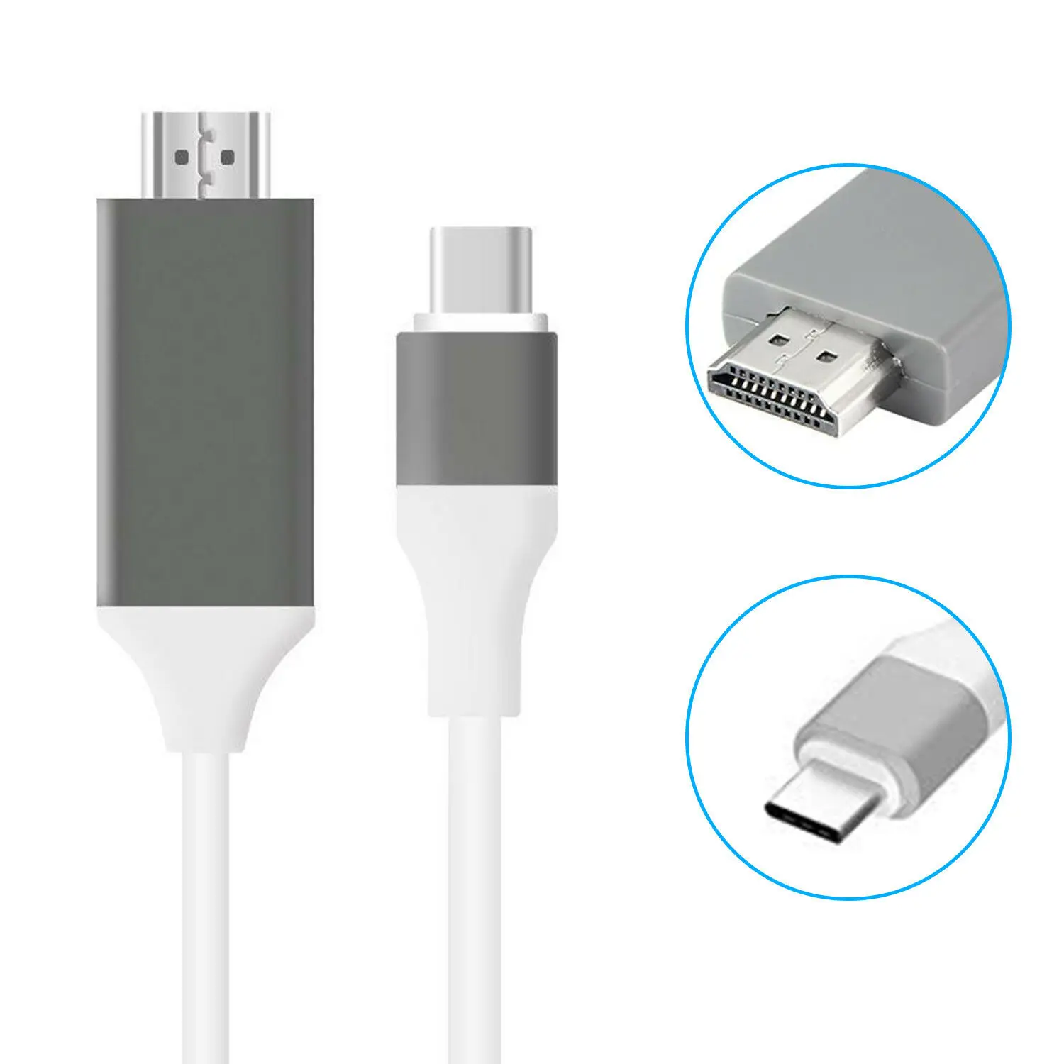 3 цвета type-C-HDMI кабель USB 3,1-HDMI 4K высокоскоростной адаптер Кабели для MacBook Pixel ChromeBook для samsung S8 - Цвет: show as photo