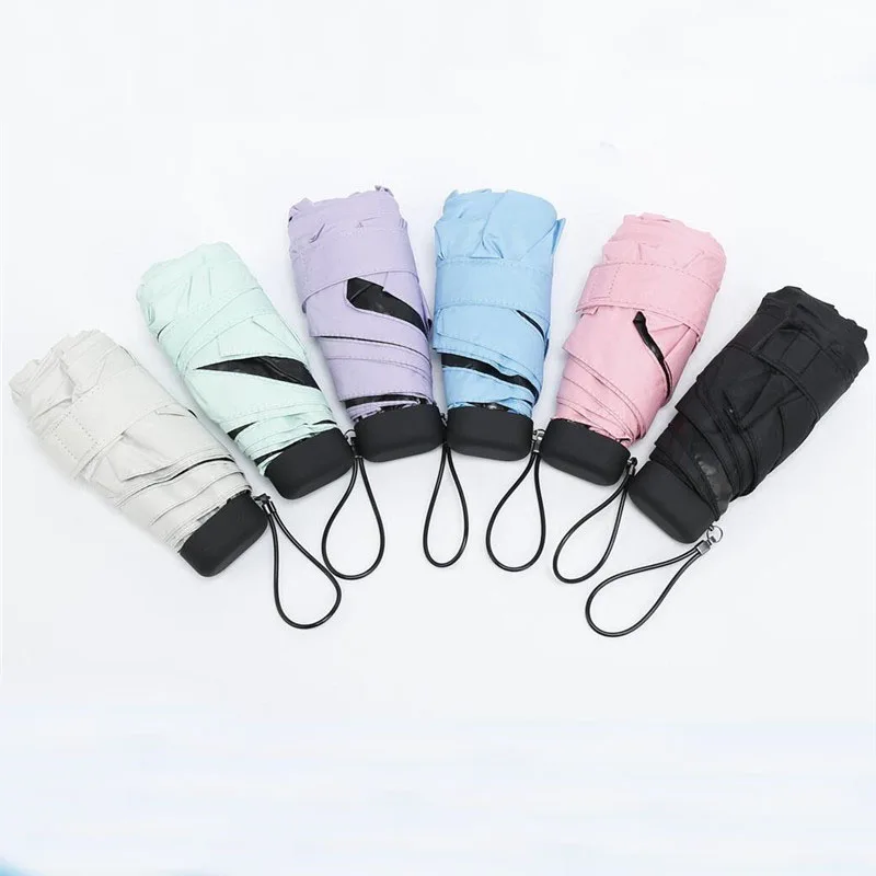 OnnPnnQ Mini Ultraslim Manual Travel 5 Folding Umbrella Windproof for