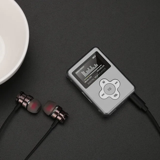 directly connect with PC for recharging USB Mini Metal MP3 Player LCD Screen Support 32GB Micro SD TF Card   8.23