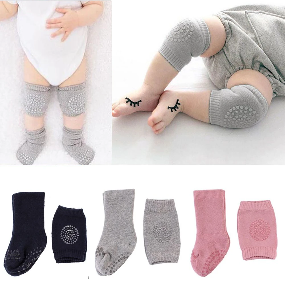 1 Pair baby knee pad kids safety crawling elbow cushion infant toddlers ...