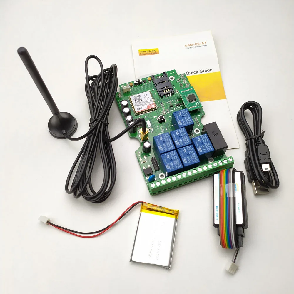 Free shipping GSM Relay Remote Control board with Seven Relay Real Time