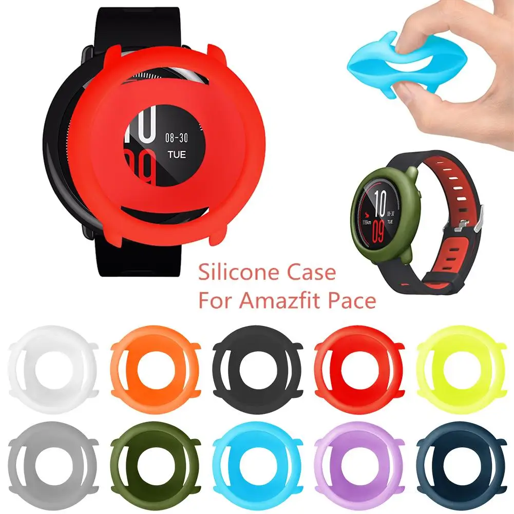 

Soft Case Smart Watch Bracelet Soft Silicone PACE Silicone Protective Case Cover For Huami AMAZFIT Smart Watch