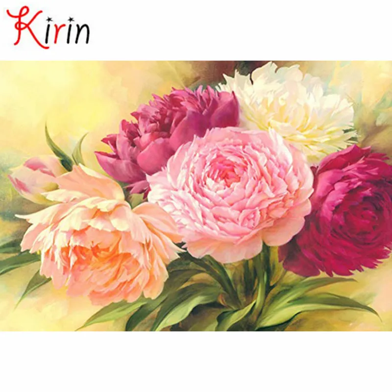 

5D DIY Diamond Painting Set Full Square Drills flowers Shiny Rhinestone Cross Stitch By Number Kits for Living Room decor gift