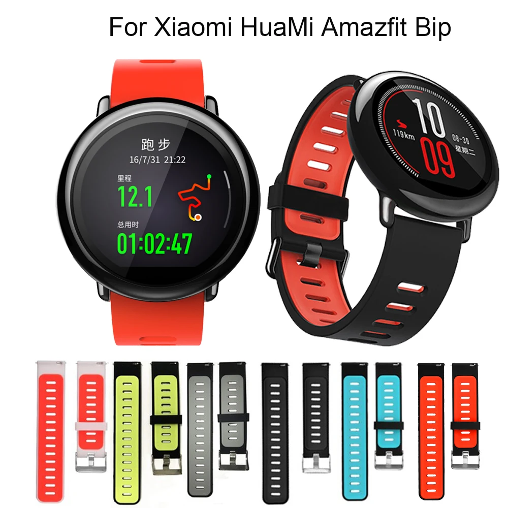 

For amazfit acessorios Sport Silicone Wrist Strap for Xiaomi Huami Amazfit PACE Smart Watch Replacement Band Smartwatch correa