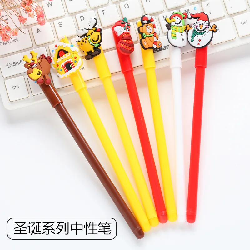 1pcs 0.38mm Creative Cartoon Christmas Series Neutral Pen Lovely Student Stationery Signature Writing Supplies Gel | Канцтовары для