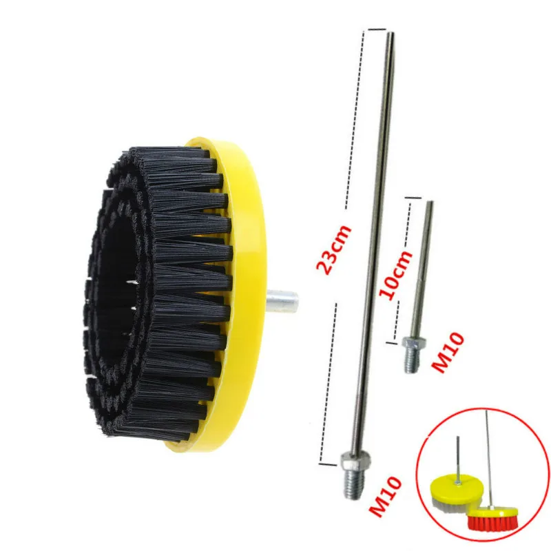 M10 110 мм дрель мощность Скраб Чистая щетка с удлинительным стержнем для ковер на диван деревянная мебель напольное покрытие Чистка