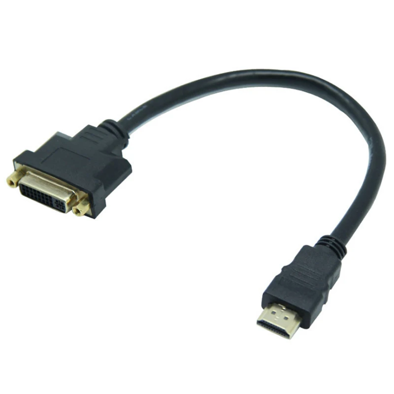 Позолоченный HDMI Male to DVI Female 24 + 5 DVI конвертер Кабель-адаптер DVI to HDMI Кабель-адаптер для ЖК-монитора HDTV проектор