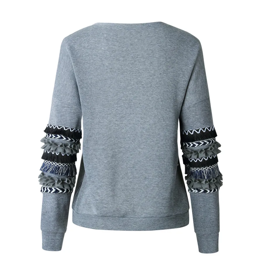 Gladiolus 2018 Autumn Winter Sweatshirt Women O-Neck Long Sleeve Patchwork Printed Loose Casual Hoodie Women Fashion Tracksuit (17)