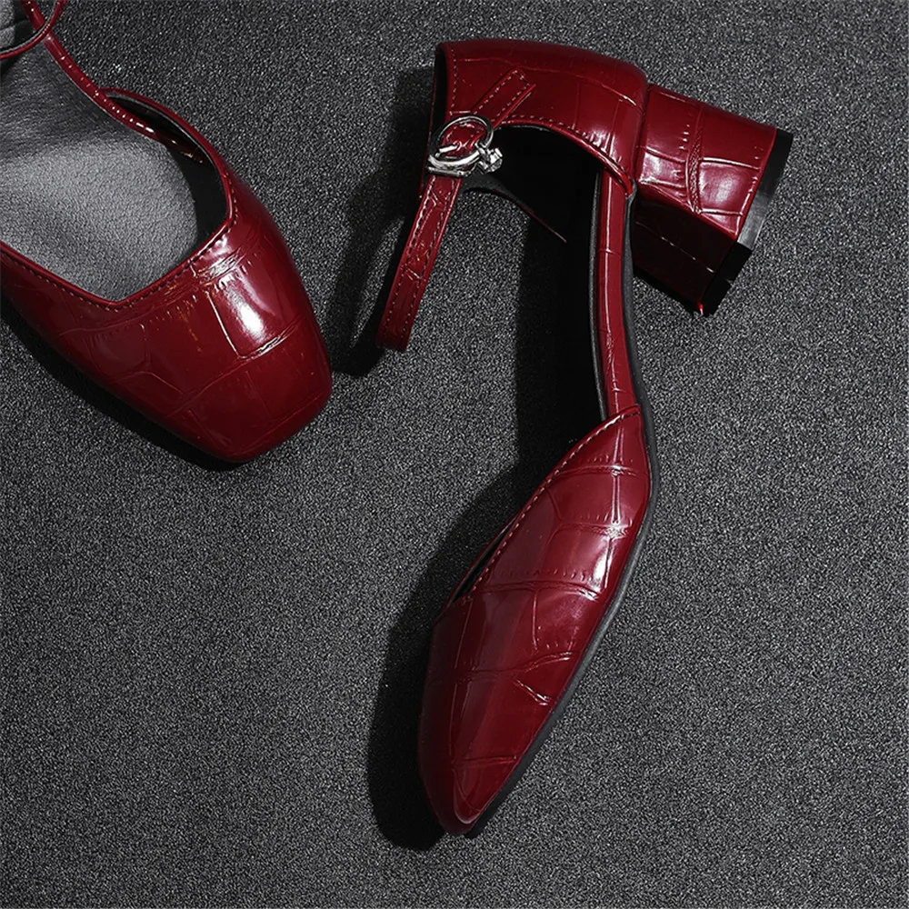 MORAZORA/ стиль женские туфли-лодочки Высокое качество Женская обувь полиуретан модная обувь с квадратным носком; Летняя обувь Простые повседневные туфли с пряжкой женская обувь