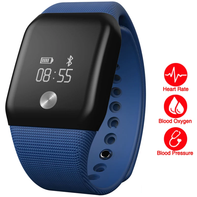 

Fashion Digital Smart Bracelet Fitness Tracker Heart Rate Blood Oxygen Monitor Wristband Smart Band Sleep Tracker IOS Android