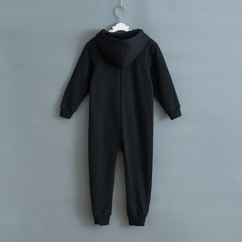 Skeleton Autumn Winter Teens Overalls Jumpsuit Kids Hooded Sleepwear Children Onesie Sleepers Pajamas Halloween Costume