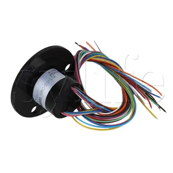 

Black 240V 12 Wires Metal 250RPM Capsule Slip Ring Speed Dome Conductive Ring