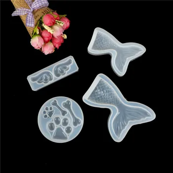 

1pc Bones Wings Silicone Chocolate Mold Fondant Kitchen Cake Baking Decorating Mold Tools Mermaid Tail Dog Footprints