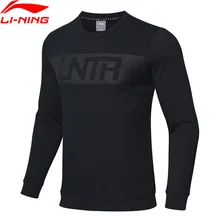 Li-Ning, мужская спортивная толстовка с капюшоном, обычная посадка, 60% хлопок, 40% полиэстер, подкладка, спортивный свитер для фитнеса, AWDP065 MWW1571