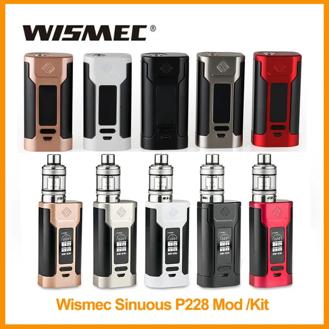Оригинальный Wismec извилистые P228 TC поле Mod Выход 228 Вт VW/TC-Ni/TC-Ti/TCSS/TCR режим извилистые P228 комплект Vape режим VS извилистые P80 E-сигареты