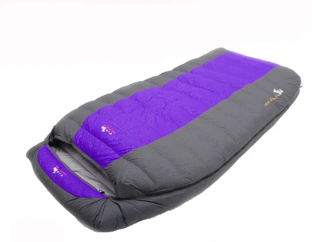 Cheap High quality double person 3500g/4000g duck down filling comfortable camping sleeping bag