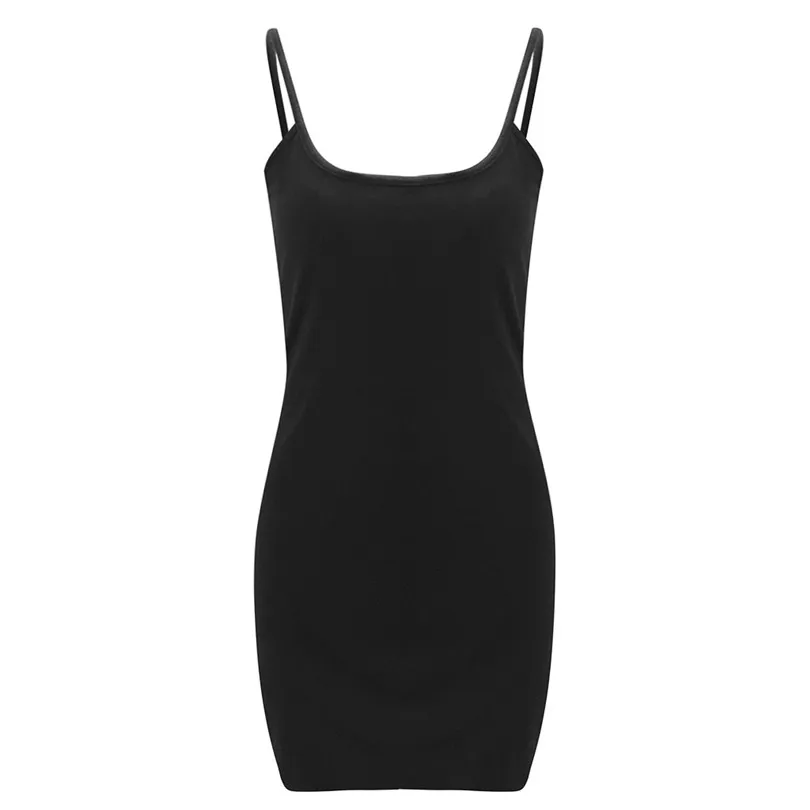 Solid Mini Dress Strap Sexy Dress Sleeveless Party Dress Slim Summer Dress Elegant Bodycon Dresses Casual Vestido 40DC242
