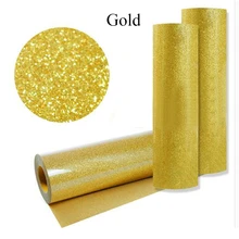 ПУ Блеск Футболка теплопередача виниловый лист Текстиль Блеск для одежды золотые цвета 2" x 39,37"(50 см x 100 см