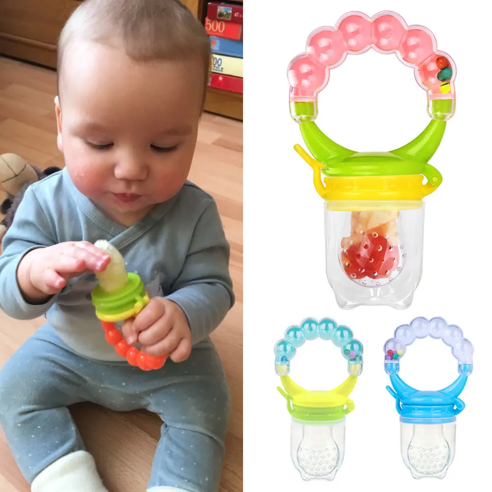 1Pcs Fresh Fruit Pacifier Silicone Nipple Holder Funny Rattle Baby