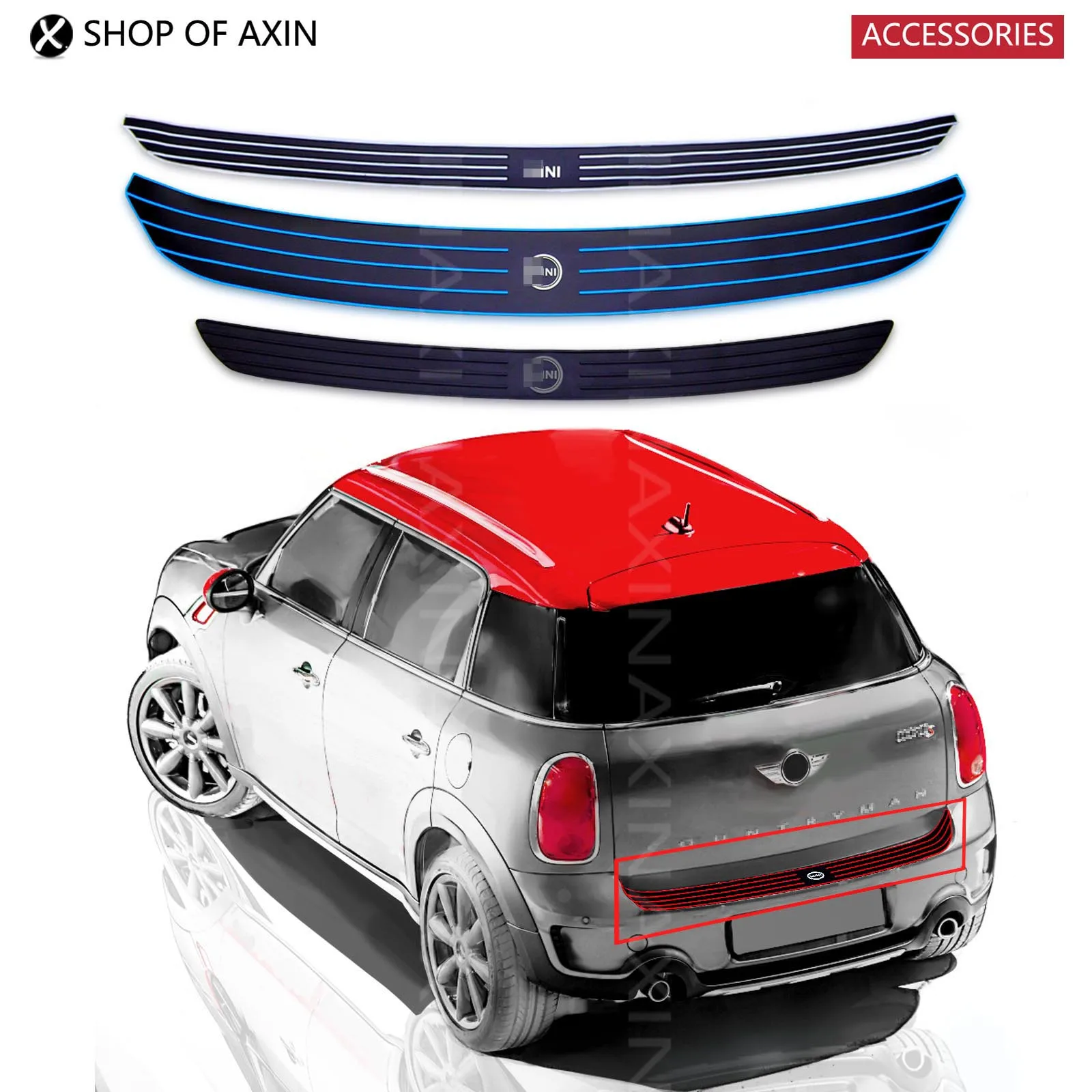 Car rear bumper Trunk load edge Protector guard Rubber Trim sticker for