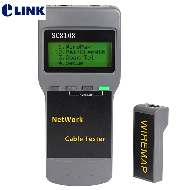 Кабельный трекер C8108 CAT5 RJ45 тестер сетевого кабеля измеритель длины дальномер