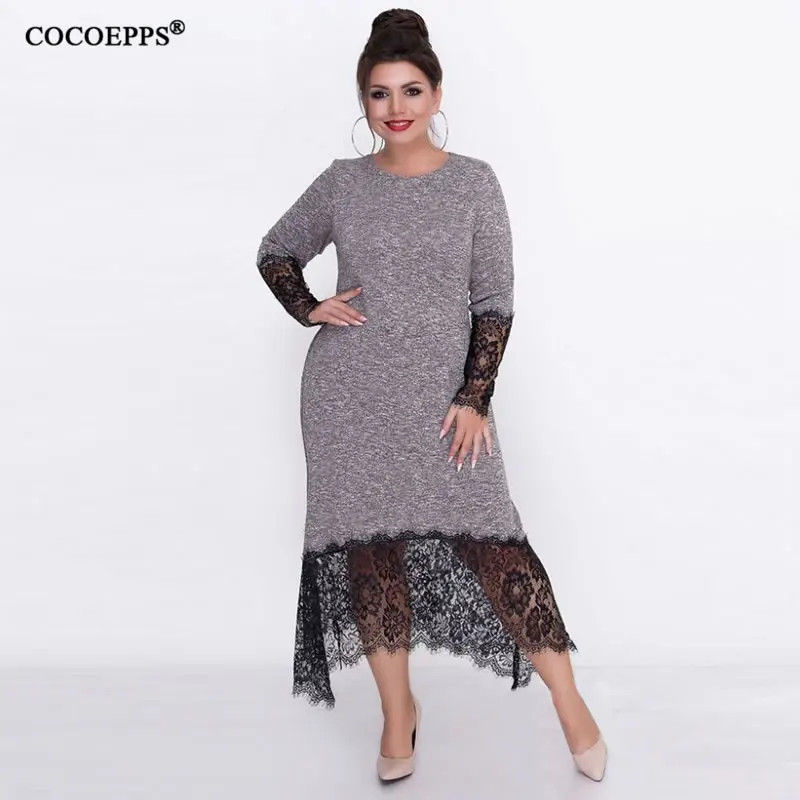 5XL-6XL-2018-Autumn-Plus-sizes-Long-Dress-Women-Casual-Big-sizes-Lace-Dress-Bodycon-Female (5)