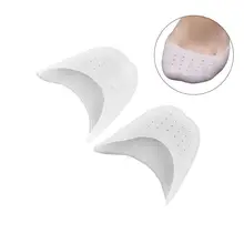 Пара мягких силиконовых гелевых защита пальцев ног поддержка балетных туфель покрывает высокие каблуки острый носок колодки(белый