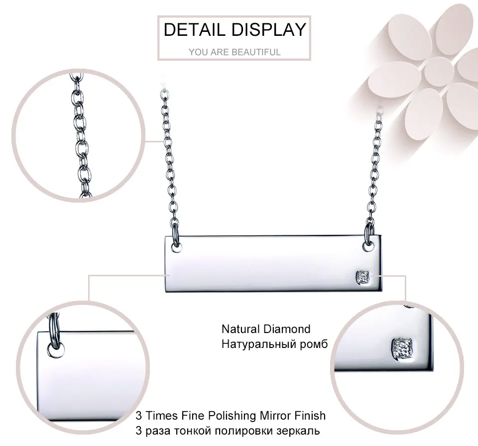 silver bar necklace for women NUJ009-1 (5)